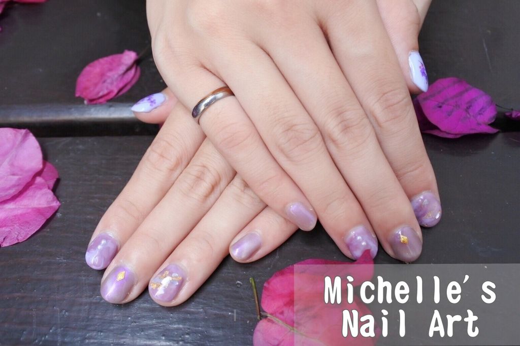 【台中美甲推薦】Michelle’s Nail Art｜紫色來襲，光療美甲多樣化選擇，平價又精美